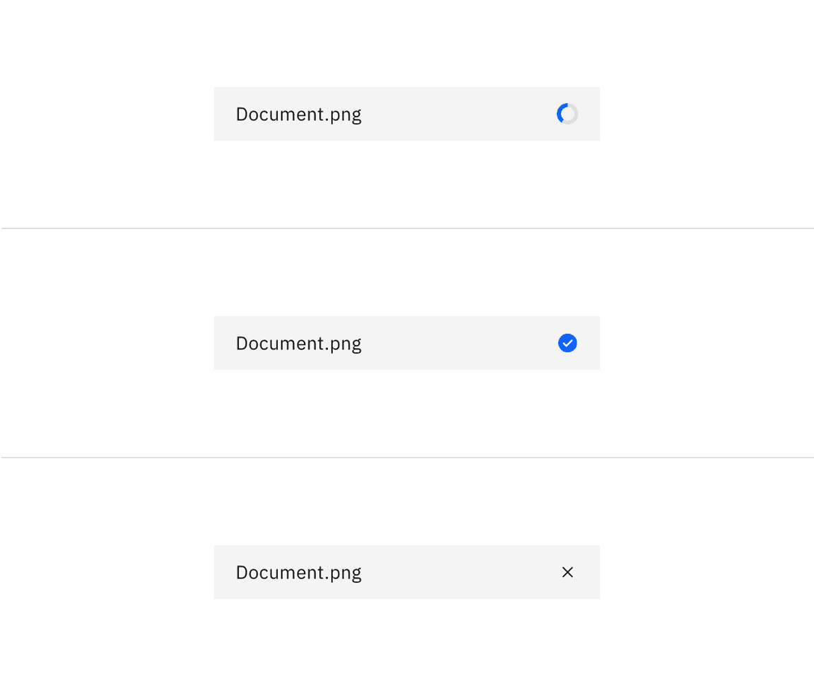 File uploader loading states